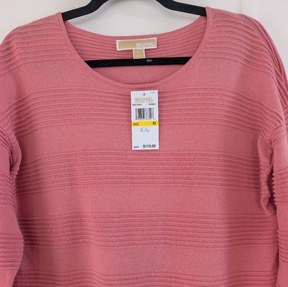 Michael Kors Pink Versatile Aesthetic Sweater Loose Fit Size M Longsleeve - Picture 6 of 8